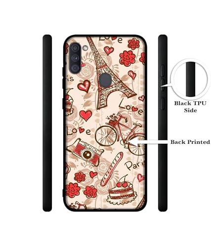 Image of Vintage Paris Design Premium 2D Printed Metal Back Case Cover for Samsung Galaxy A11 4G / M11 4G