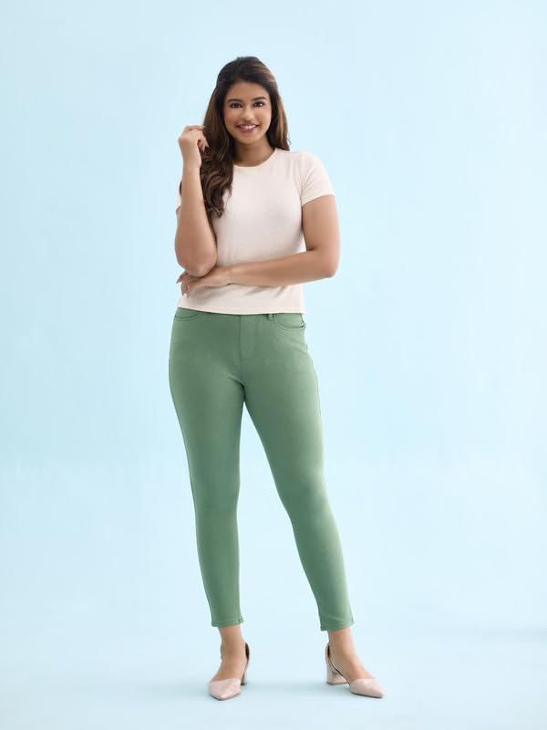 Image of GO COLORS Women Mid Rise Premium Straight Jeans