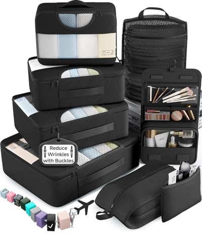 Veken 10 Set/8 Set Packing Cubes for Travel Essentials, Suitcase Organizer...