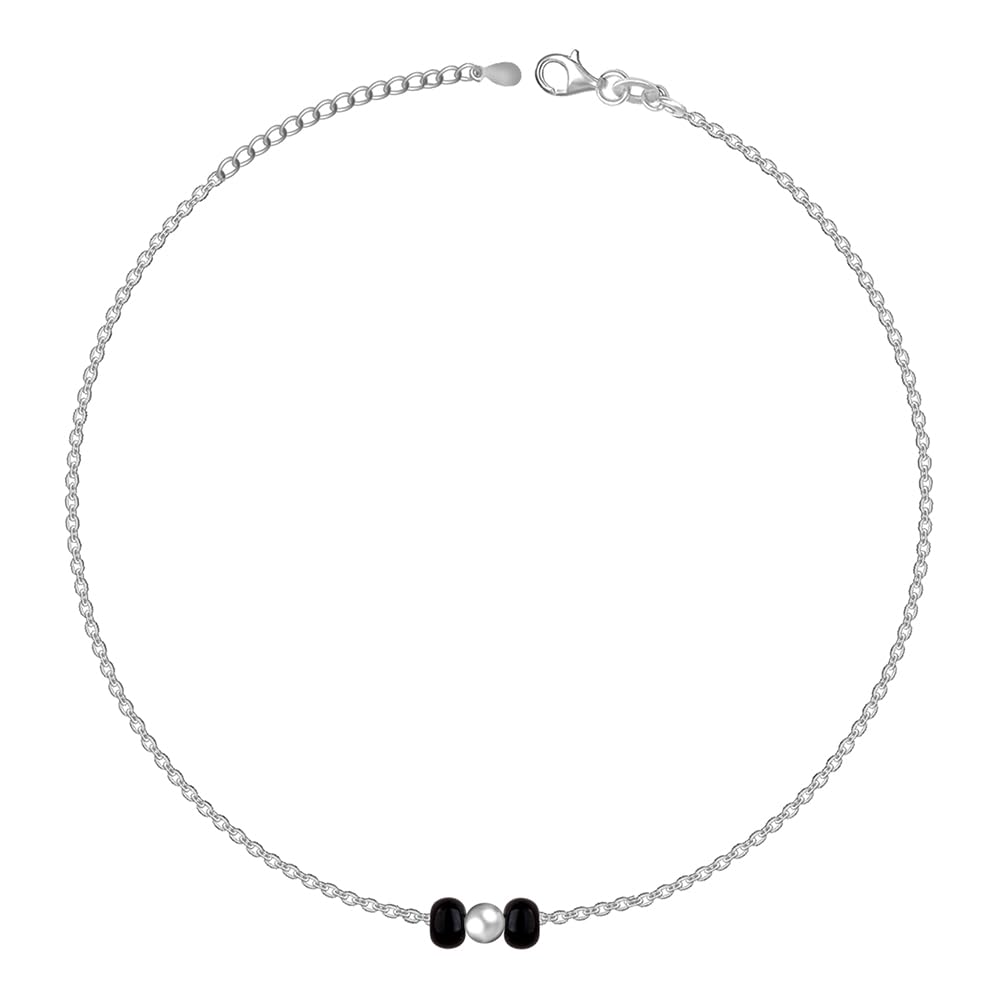GIVA925 Silver Anklet for Women, Single | Gifts for Women & Girls, One Size, Sterling Silver, COLORED STONE