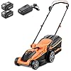 LawnMaster MX 24V 37cm Cordless Lawnmower with a 4.0Ah Lithium Ion Battery, Spare Battery, a Fast Charger and Rear Roller (37cm Mower)