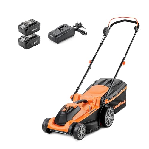 LawnMaster MX 24V 37cm Cordless Lawnmower with a 4.0Ah Lithium Ion...