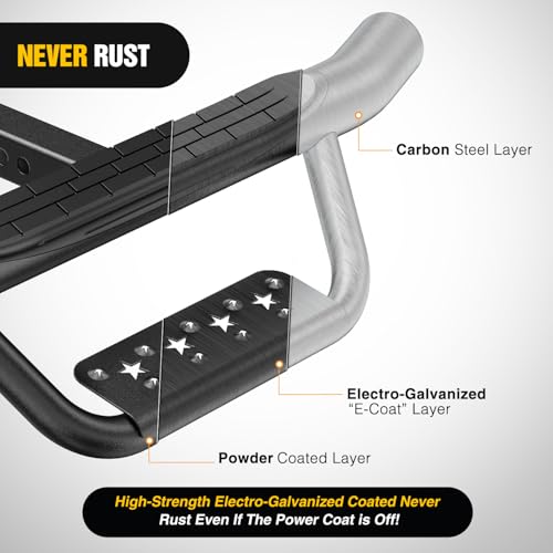 Image of Nilight 36 inch Hitch Step Fits 2 inch Receivers Trailer Towing Drop with Rubber Non-Slip Pad Rear Bumper Guard with 5 /8 inch Hitch Pin Clip & U-Bolts Stabilize for Pickup Truck Car SUV