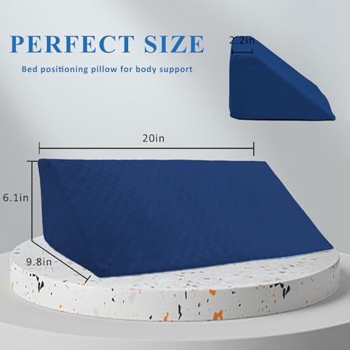 Jacobable B1 Bed Wedge Pillow For Side Sleeping Sponge Filled Body Positioning Triangle Pillow Suitable For Pregnancy And Surgery Prevent Bed Sore thumb #5