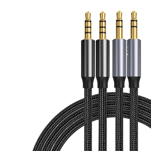 Cable auxiliar 3.5mm a 3.5mm 1m TRS negro miniatura 2