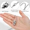 1pc Skull Necklace Titanium Steel Pendant Retro Gothic Design Unique Present for Halloween Special Occasions Lightweight #5