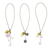 IUAQDP 3 Pieces Flower Cell Phone Charm Strap, Cute Tulip Hanging Pendant, Floral Keychain String Or