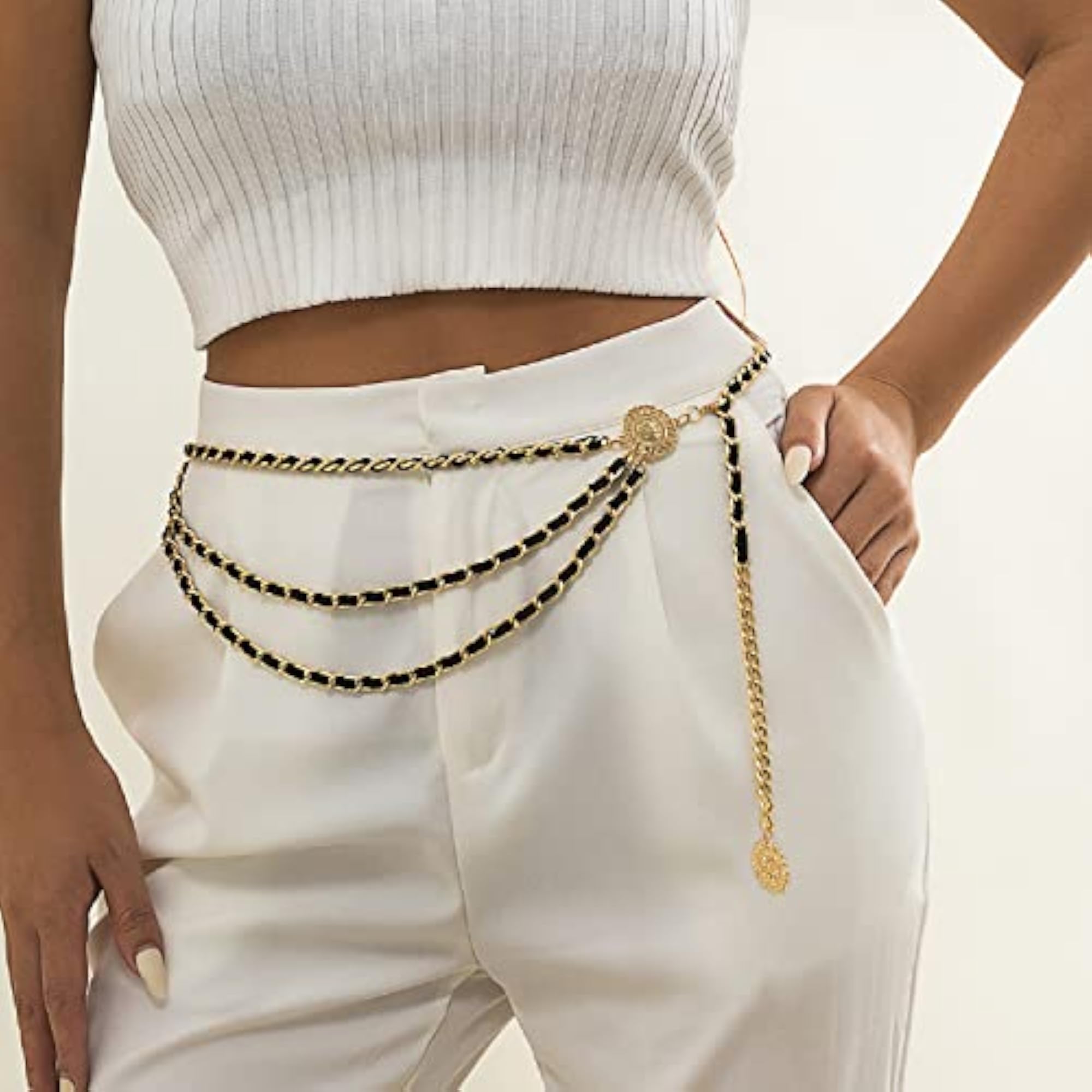 Vintage Multilayer Body Chain Waist Chain for Skirts and Coats