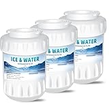 Replacement For GE Water Filter MWF, GE Smart-Water Plus Filter Fit MWFP, HDX FMG-1, MFW, GF-MWF, RWF0600A, 46-9991,Mwfp3pk, MWFA, GWF, GEMWF, Profile Water Filter 3 PACK QWFIZ