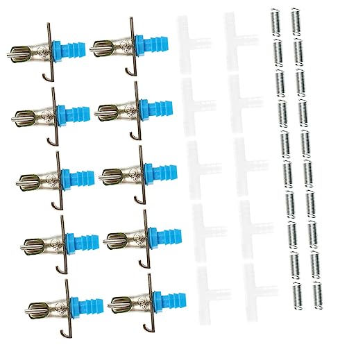 Abaodam 10Pcs Automatic Rabbit Drinking Feeder Spring Design Drinker for Pets No Leak Water Dispenser for Rabbits Ferrets and Chinchillas Efficient Pet Watering Equipment