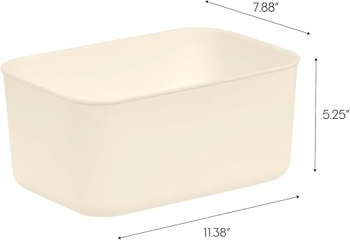 Miniatura 14 de IRIS USA Contenedores de almacenamiento de plástico de 7 cuartos de galón con tapas, pequeños, paquete de 4, contenedores organizadores de Perla