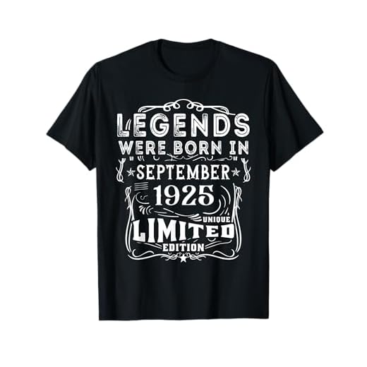 Cumpleaños Septiembre 1925 Edición Limitada Regalo Vintage Camiseta