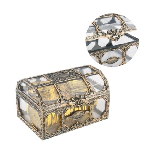 TENDYCOCO 5個 コインコンテナ 海賊の宝箱 ストレージ 貯金箱 アンティーク ヴィンテージおもちゃ クリスタル 宝箱 コフレ ミニ キャンディーボックス 指輪 容器 子 お土産
