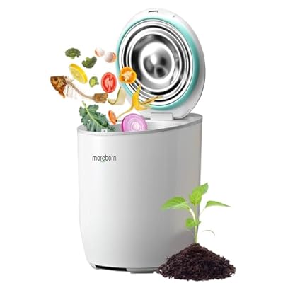 Moreborn by Neakasa 12L Larger Capacity Electric Composter for Kitchen, Smart Odorless Food Waste Compost Machine, Turn Food Waste Into Organic Fertilizer for Plants, Indoor Compost Bin