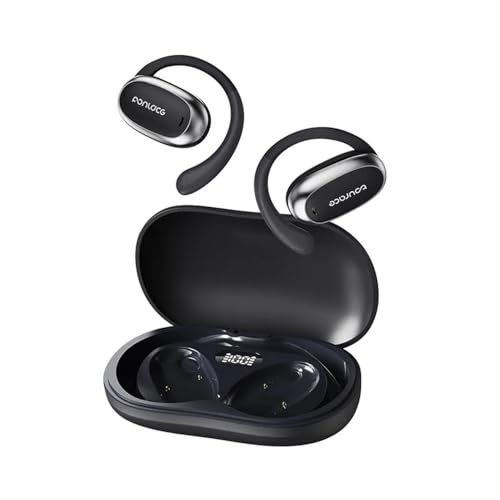 Image of True Wireless Stereo On Ear Earbuds with Environmental Noise Cancellation | Low Latency Gaming | Type-C Fast Charging | 40 Hours Long Playtime Charging Case | Bluetooth 5.4 Earbuds TWS[ Black ]