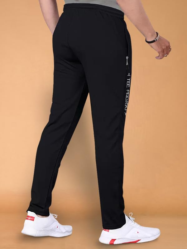 Image of Pinkmint Lycra Soild Track Pant for Men & Elastic Jogger Gym Wear, Yoga Wear, Sports, Regular Wear (Pack of 1)