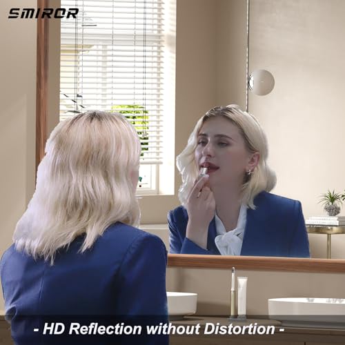 Smiror24x36inchwoodgrainbathroommirrorsforoversinkwalnutmetalframedvanitymirrorforwallrectangularrightanglecornerthickframehorizontallyvertically Urban Country Home Decor Smiror 24×36 inch wood grain bathroom mirrors for over sink walnut metal framed vanity mirror for wall rectangular right angle corner thick frame horizontallyvertically urban country home decor