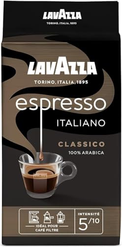 LAVAZZA - Café molido Espresso Italiano Classico - Café italiano - 100% arábica - equilibrado - Intensidad 5 - Paquete de 250 g