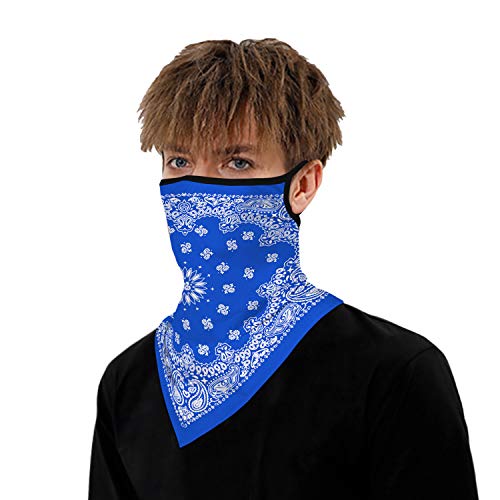 Face Mask Neck Gaiter Shield Scarf Bandana Face Mask Seamless UV Protection and Windproof Hanging Ears Face Mask for Men Women Motorcycle Cycling Riding Skiing Party（Broken flower-2）4