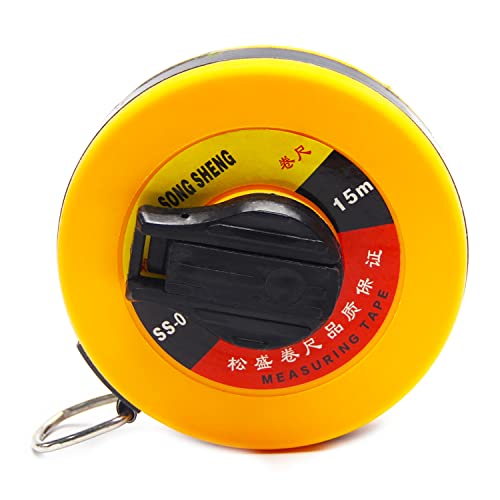 Utoolmart 15M Double Side Metric Fiberglass Measure Tape Reel Roll Measuring Tool 1pcs