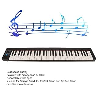 Vikye Piano électrique 61 Touches, Clavier de Piano Numérique Pliable MIDI avec Deux Haut-parleurs pour Débutants - Les Beatles, Paul McCartney, John Lennon, RIngo Starr, George Harrison Vikye Piano électrique 61 Touches, Clavier de Piano Numérique Pliable MIDI avec Deux Haut-parleurs pour Débutants – Image 3