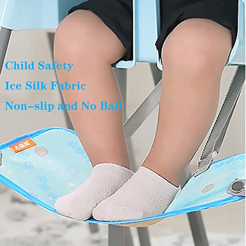 Zysm High Chair Footrest, Portable Adjustable Non-Slip 600D Polyester Fiber Ice Silk Fabric Foot Rest, Knitting Footrest Compatible With Ikae Baby Highchair Accessories (Blue), 1.0 Count #TOP3