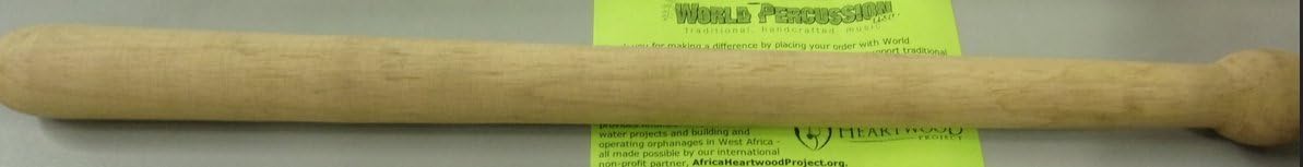 Africa Heartwood Project - African Dunun Drum Mallet Stick - Made from Solid Mansonia Wood - 18'' Size
