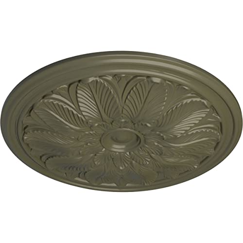 Image of Ekena Millwork CM22BOPTF 22 5 /8 OD x 1 3 /4 P Bordeaux Ceiling Medallion (fits Canopies up to 3 1 /4), Painted Turtle
