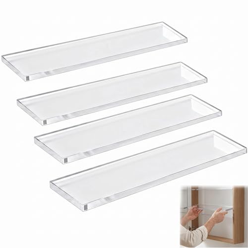 YDLGJMCZ 4 Pcs Medicine Cabinet Shelves 13x3 Inch Replacement