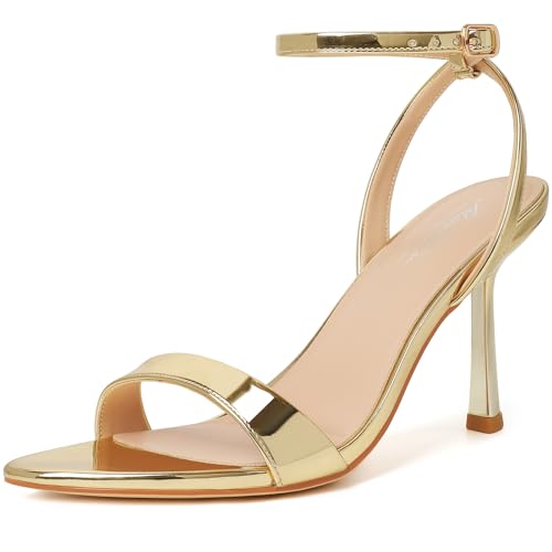 Image of Mostrin Heels for Women Strappy Pointed Open Toe Stiletto High Heeled Sandals