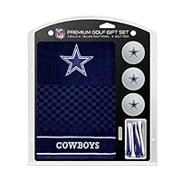 Team Golf NFL Dallas Cowboys Geschenkset: Besticktes Golf-Handtuch, 3 Golfbälle und 14 Golf-Tees 7,5 cm Regulation, dreifach gefaltetes Handtuch 40,6 x 55,9 cm, 100% Baumwolle