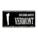 Autravelco My Sweet Home vermont Metal Sign Decorative Pubs Club Cabin Backyard Wall Décor Metal Tin