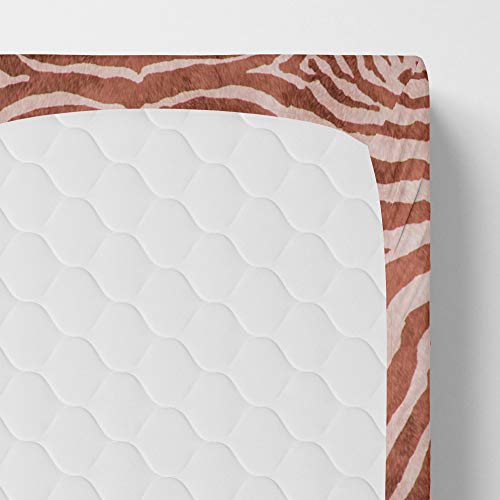 Glenna Jean Zebra Changing Pad Cover, Brown, Standard #TOP3