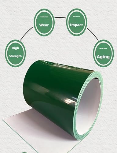 Banda transportadora de PVC verde de 2 mm para transmisión comercial de 10x180 cm 7