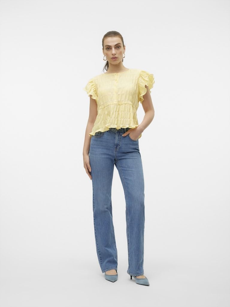 VERO MODA Vmtessa HR Straight Jeans Li3114 Ga Noos - Vaqueros Rectos Mujer