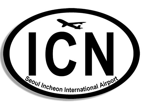 Oval ICN Seoul Airport Code Sticker
