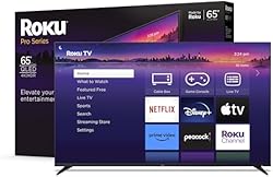 Roku Smart TV – 65-Inch Pro Series 4K QLED RokuTV with Dolby Vision IQ, 120Hz Refresh Rate, Backlit Voice Remo