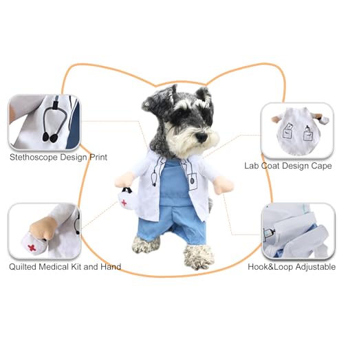 Disfraz Médico para Perro Halloween DELIFUR M miniatura 4