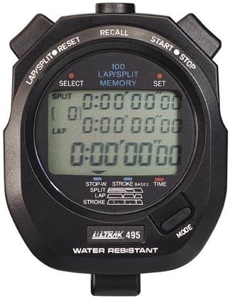 100 Lap Memory Stopwatch Timer - Black