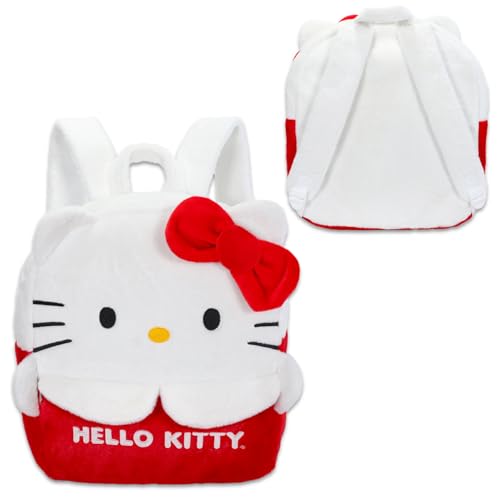 Hello Kitty Plushie Large Set - Bundle with 15\" Hello Kitty Plush Doll with Carrying Straps Plus Tattoos, Stickers, and More | Sanrio Gifts for Girls, Kids