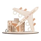 Regalo de Dinero de Viaje CHUNLINLAODA- Regalo de Dinero avión de Madera,Regalode Dinero de cumpleaños Original de Madera,Regalos de Mader para Moscas-Regalos de Dinero-para Amigos (burbuja1)