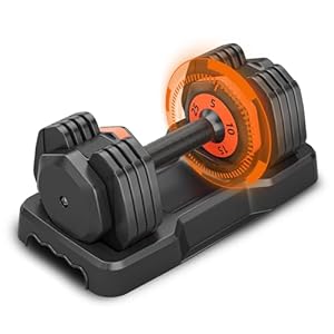 LEEKEY Adjustable Dumbbells Set, Dumbbells with Anti-Slip Handle for Exercise & Fitness Fast Adjust Weight, Innovative Workout Equipment
