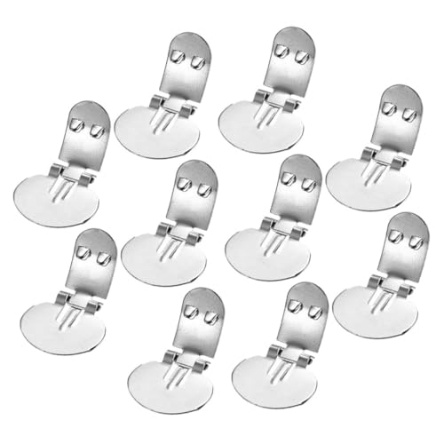 SEWOART Clips Planos Para Zapatos De Tacón De Acero Inoxidable, Hebillas Decorativas Metálicas, Accesorios Para Calzado, 10 Unidades, Color Plata, Uso Manualidades y Decoración
