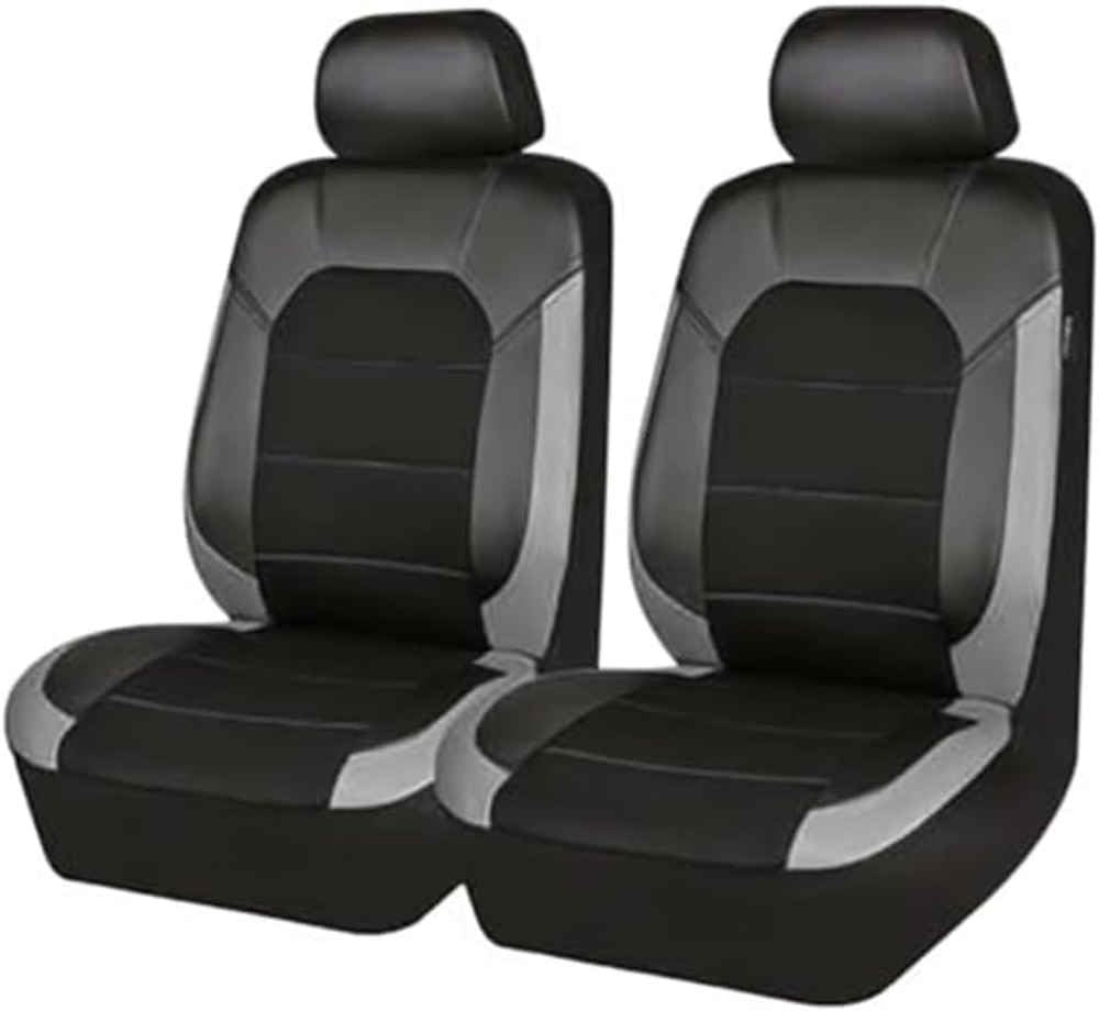 YNDLHXC Car Seat Covers for DS7 Crossback, Front Upholstery Protectors Breathable Automobile Cushion Automotive Shields,normal-Black-grey