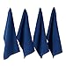 DII Cotton Waffle Terry Dish Towels, 15 x 26" Set of 4, Ultra Absorbent, Heavy Duty, Drying & Cleaning Kitchen Towels-Nautical Blue