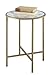 Convenience Concepts Gold Coast Faux Marble Round End Table, Gold / Faux Marble