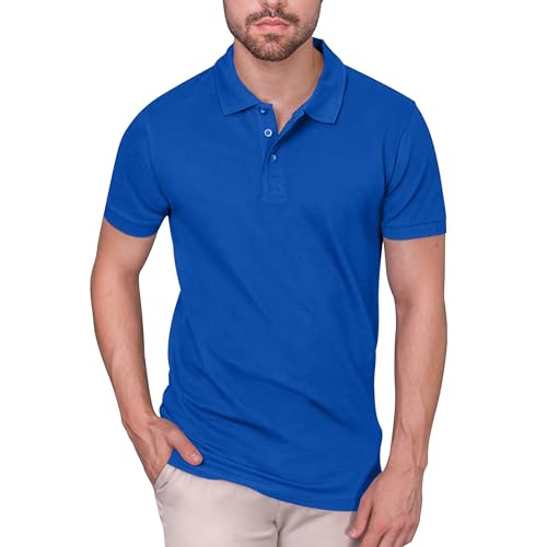 HRM Heavy Stretch M Polo Shirt, Bleu (Royal Blue 05-Bleu Roi), L Men's