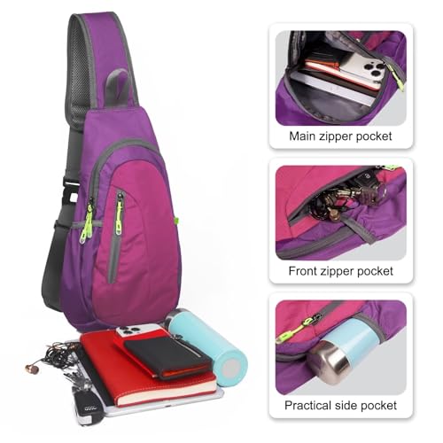 Image of TITECOUGO Small Sling Bag, Lightweight Crossbody Backpack for Men Women Shoulder Bag for Sports and Outdoor