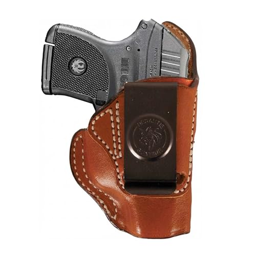 Desantis Summer Heat IWB Holster - Concealed Carry Gun Holster for Men and Women, Premium Saddle Leather, Fits Ruger LCP .380 Cal, LCP Custom .380, LCP II, LCP Max, KelTec P3AT - Right Hand Draw, Tan