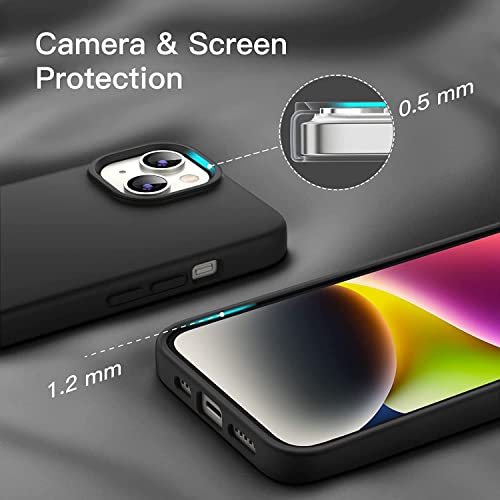 Image of NAFS Silicone Case Compatible with iPhone 14 | Camera Protect Microfiber Lining Cover | Case Cover for iPhone 14 (Black)